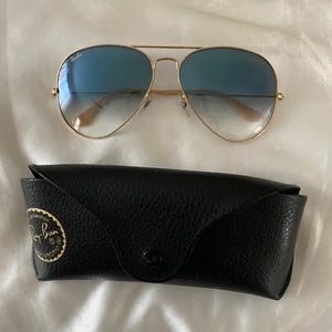 Blue Aviator Gradient Ray-Bans Sunglasses